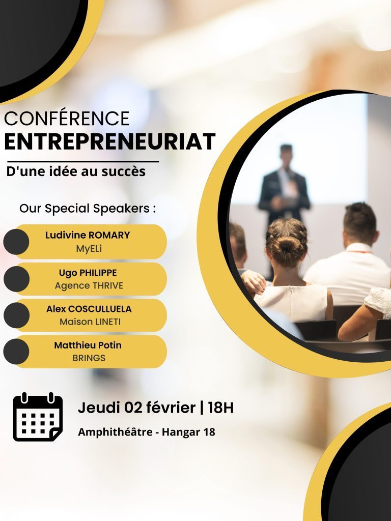 Conférence entreprenariat avec témoignages d'alumni créateurs