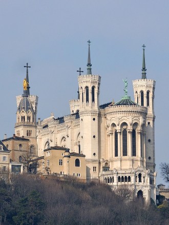 Photo of the Notre-Dame de Fourvière Basilica in Lyon