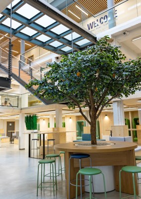 Photo de l’intérieur rénové du campus de Rennes de l’école de commerce INSEEC