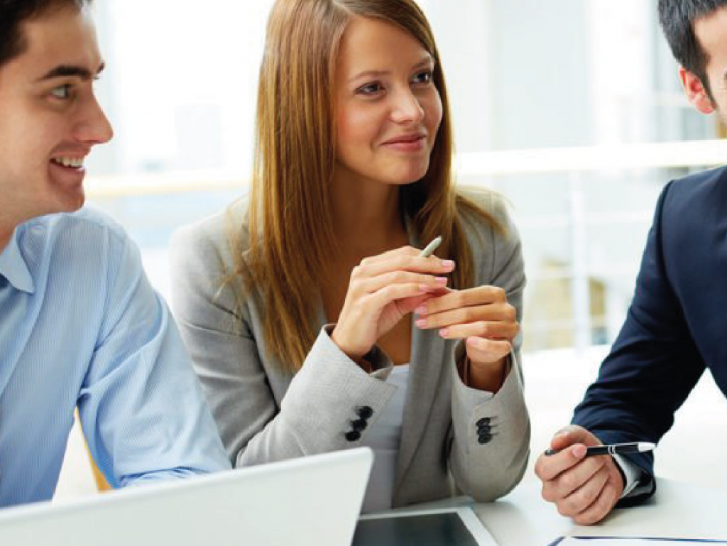 Student on a work-study program as part of her training in trade marketing
