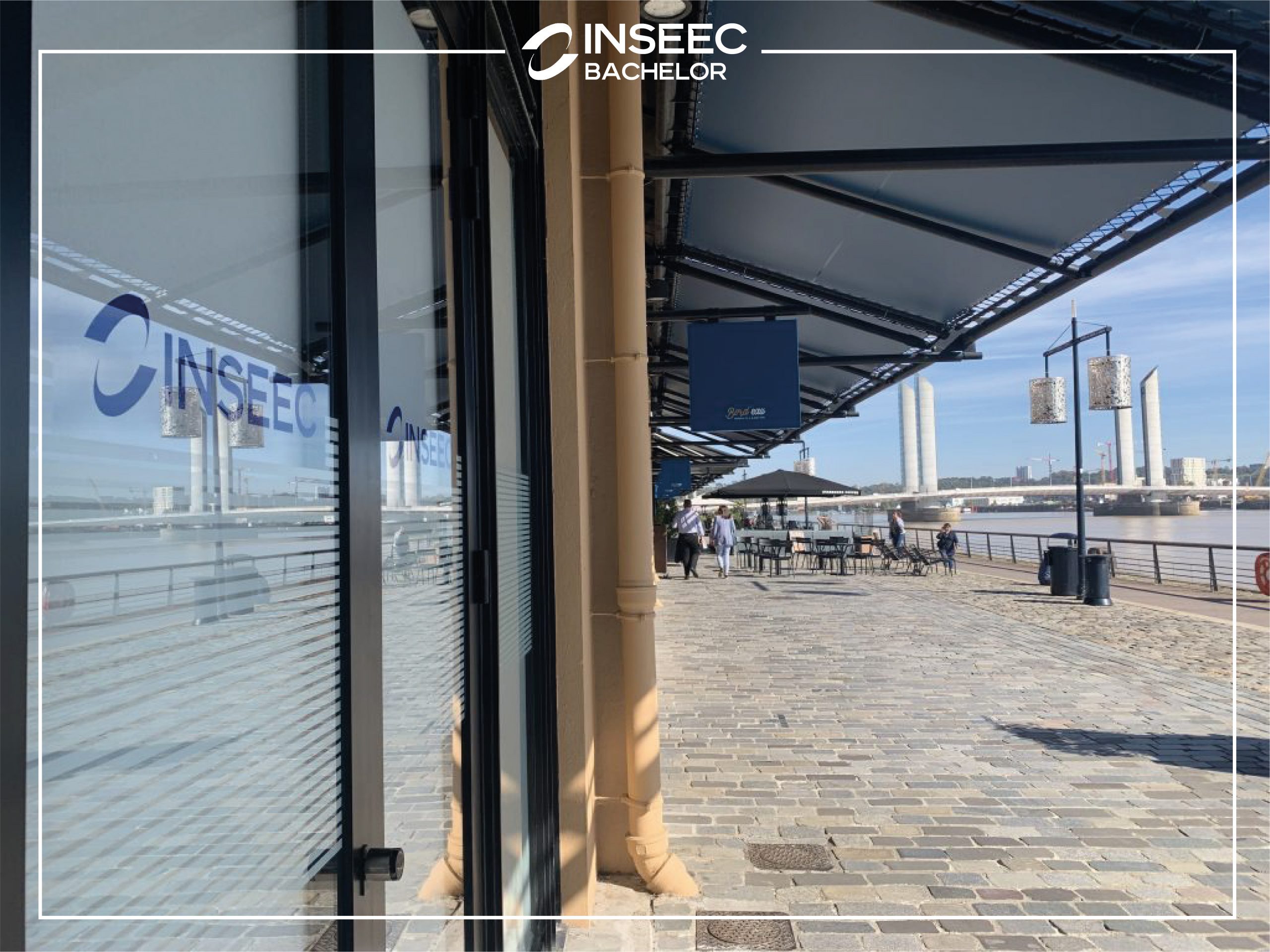 vue depuis une salle de cours de l inseec, quai de garonne à bordeaux