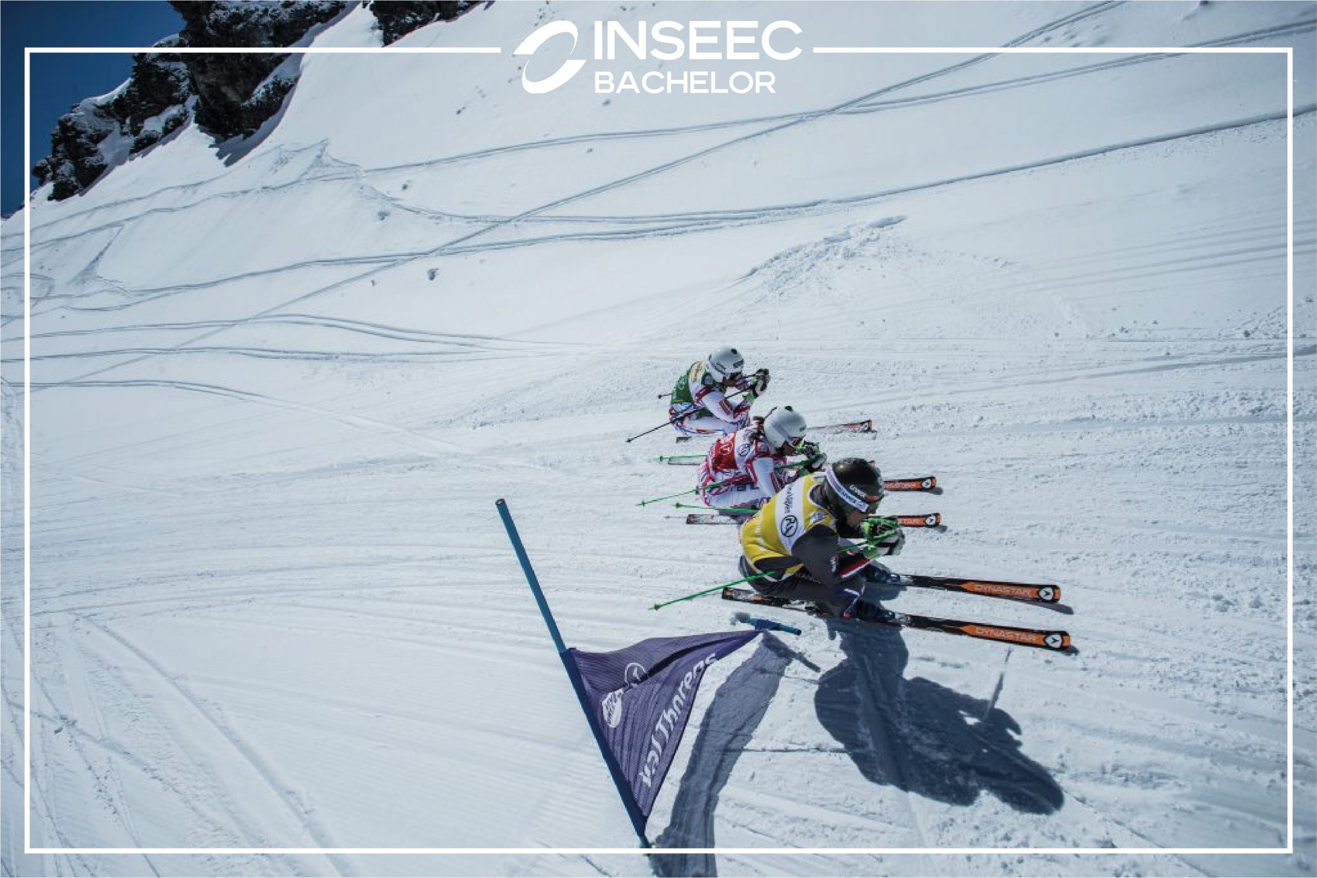 skieurs sur le campus de Chambéry